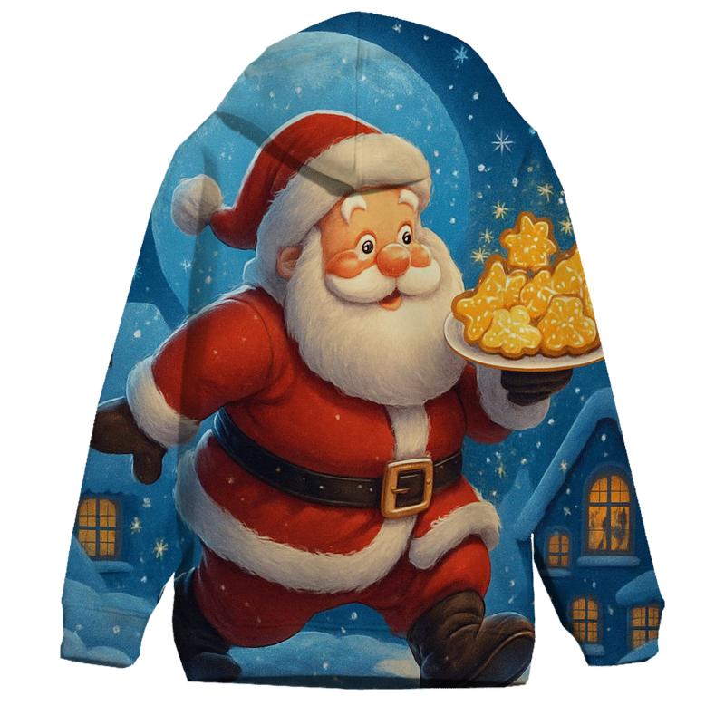 Santa Moonlight Cookie Patrol printed hoodies