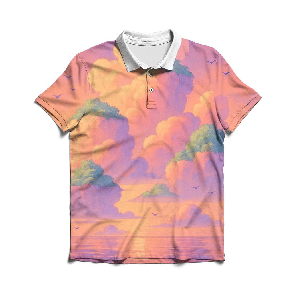 Pastel Tide Cloud Gardens classic pique polos