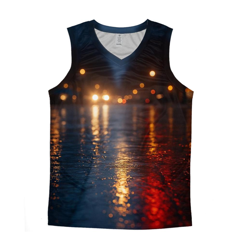 French Flag Rainy Paris Reflection designer workout tanks
