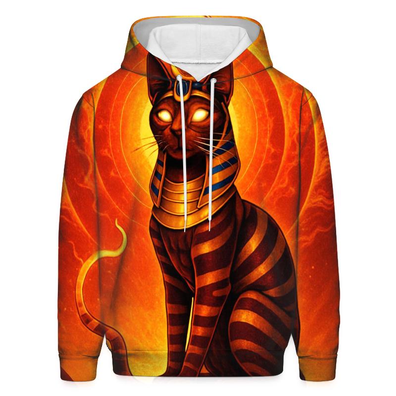 Solar Flare Pharaoh Cat embroidered hoodies