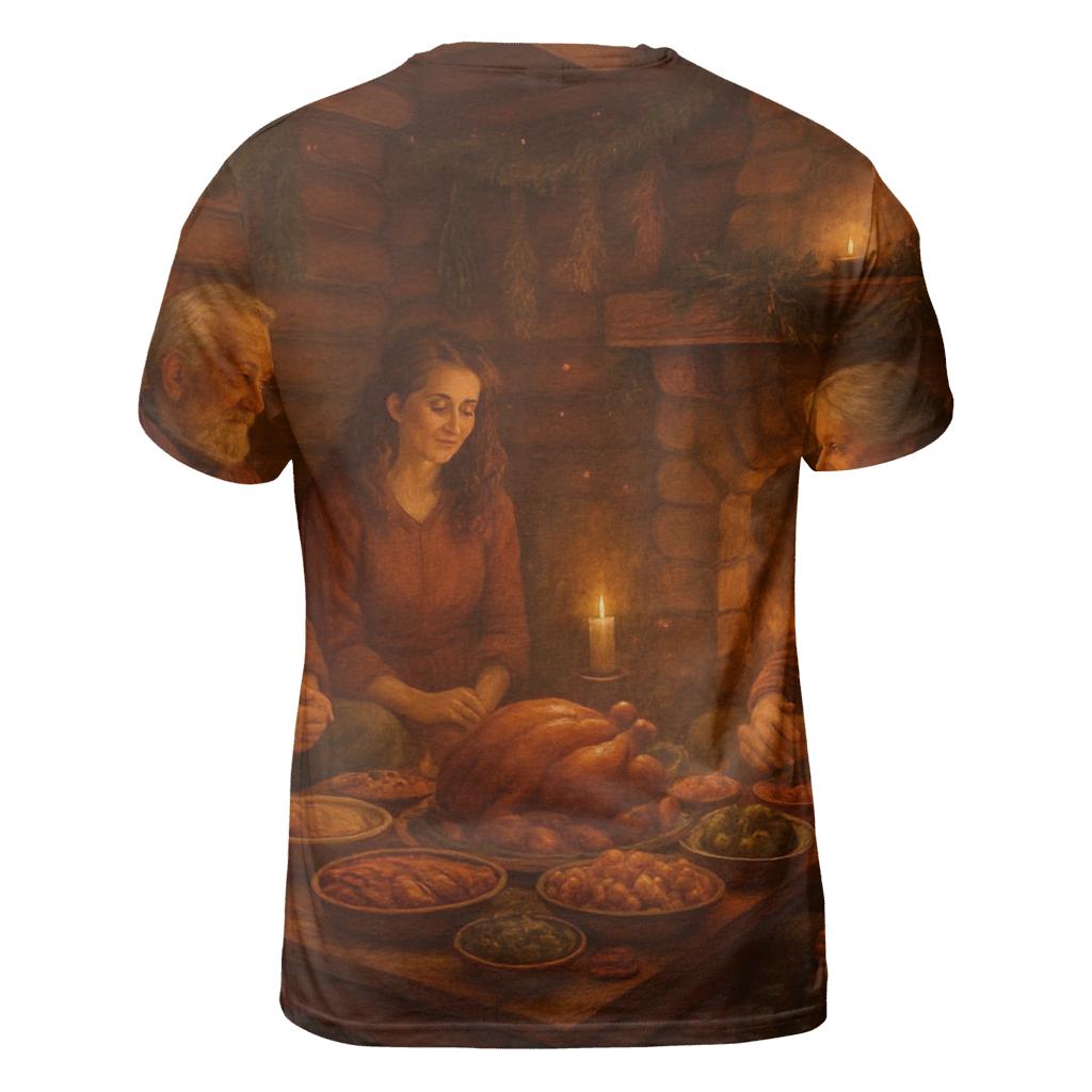 Cozy Cabin Hearthside Gathering creative print fashion shirts