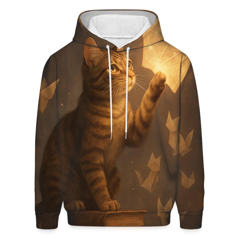 Library Of Floating Pages Cat heavyweight hoodies