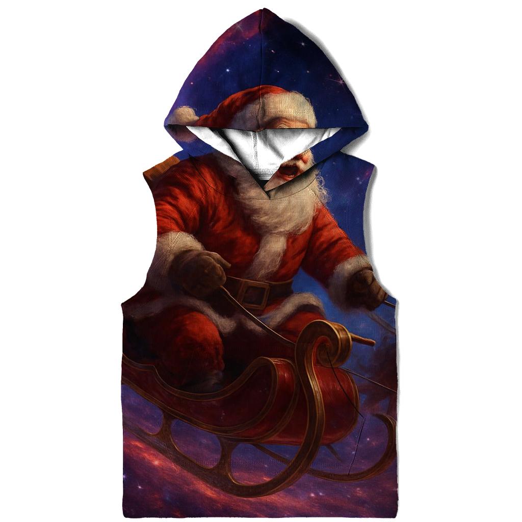 Santa Nebula Night Ride printed hoodies