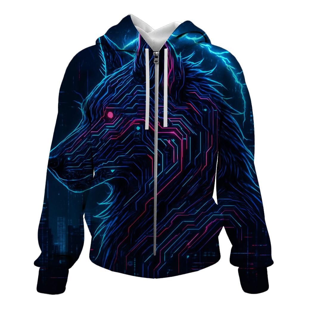Neon Circuit Alpha hoodie trends