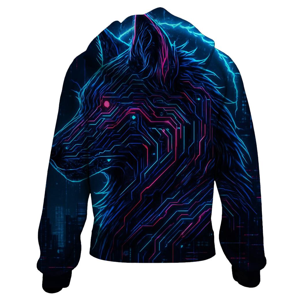 Neon Circuit Alpha hoodie trends