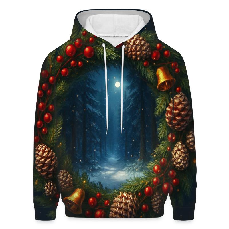 Wreath Portal To Winter Forest hoodie styles