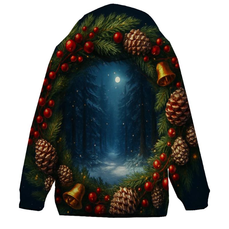 Wreath Portal To Winter Forest hoodie styles
