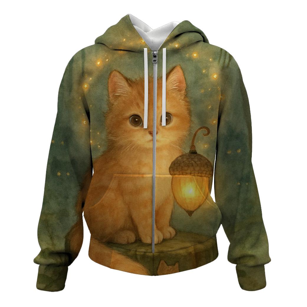Forest Lantern Guardian Kitten hoodie styles