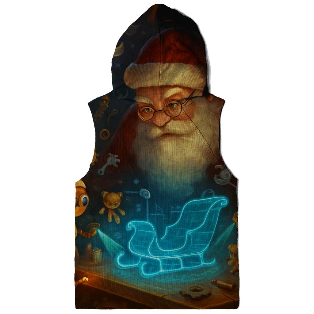 Workshop Tech Santa Blueprint embroidered hoodies
