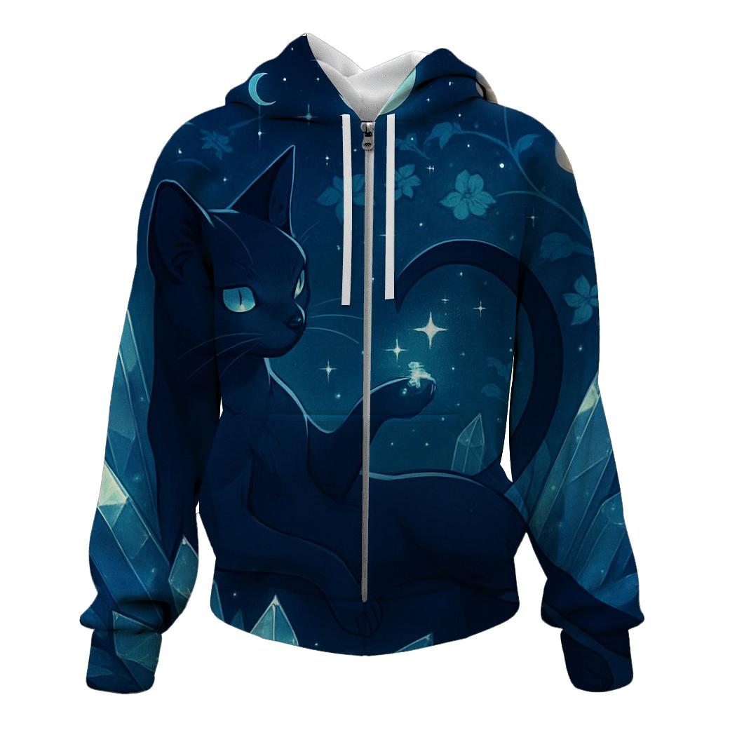 Crystal Garden Starglow Cat designer hoodies