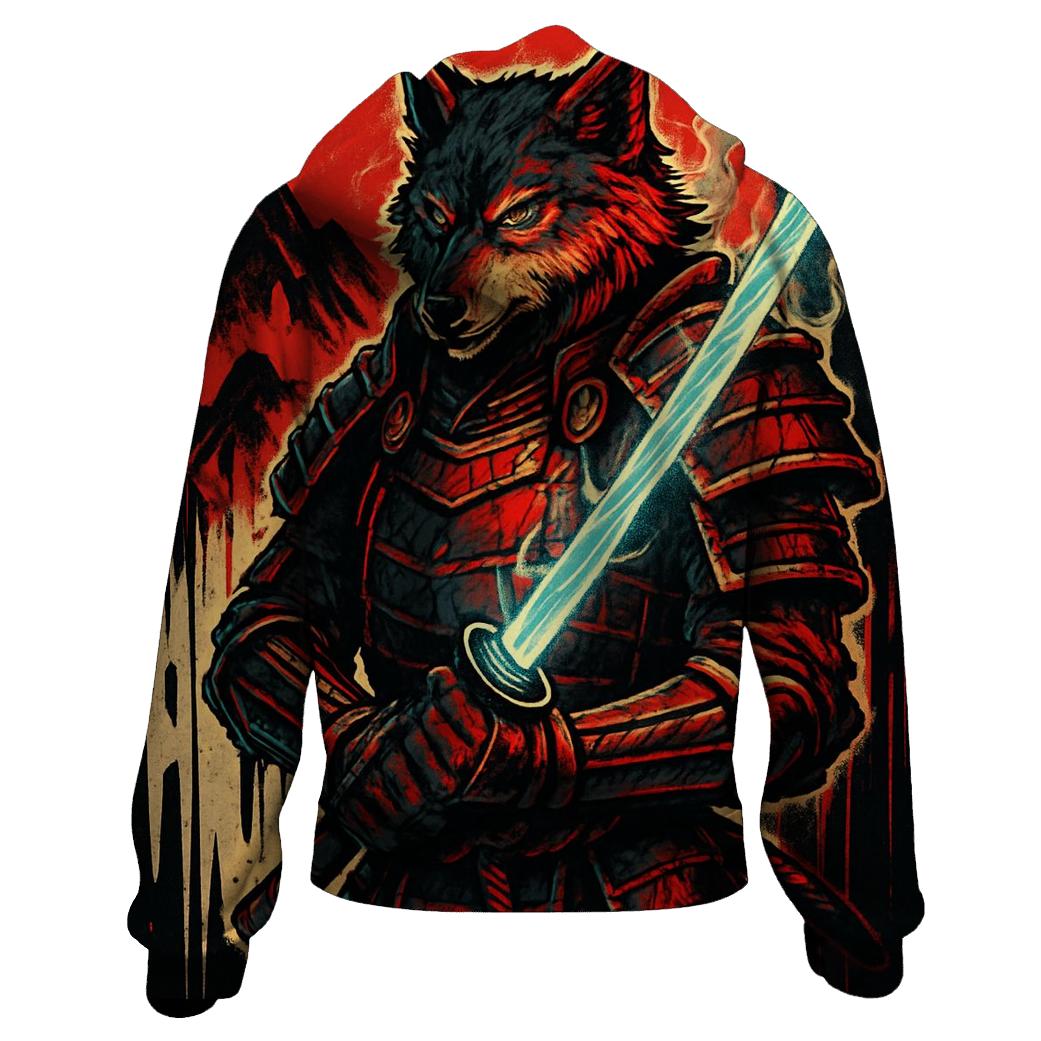 Shadow Samurai Wolf hoodie designs