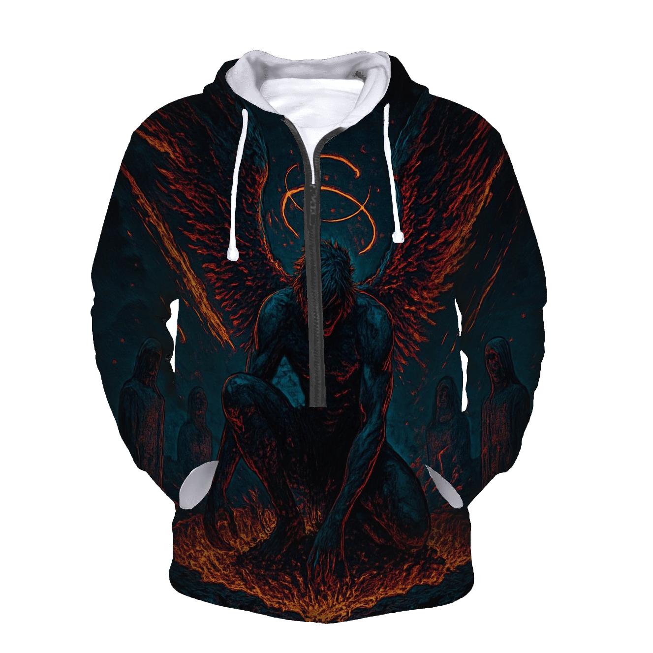 WingsOfTheFallenCometAngel embroidered hoodies