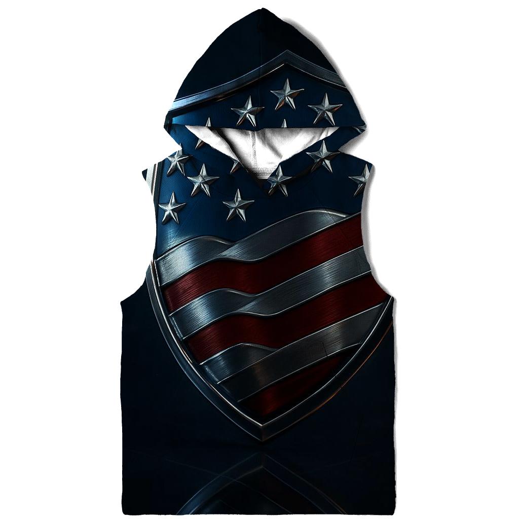 Midnight Metallic Banner Shield custom hoodies