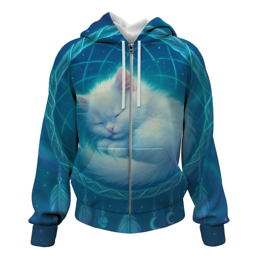 Aurora Dreamcatcher Cat designer hoodies