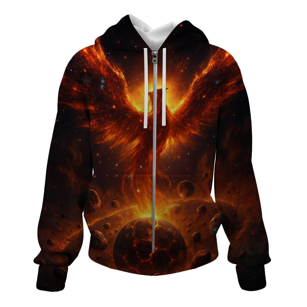 Cosmic Phoenix Rebirth designer hoodies