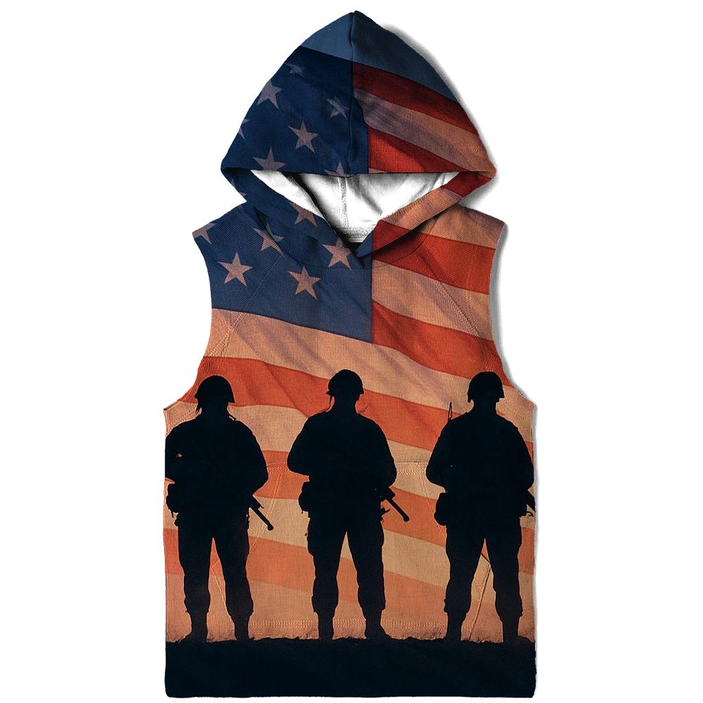 Guardian Soldiers Silhouette Dawn printed hoodies