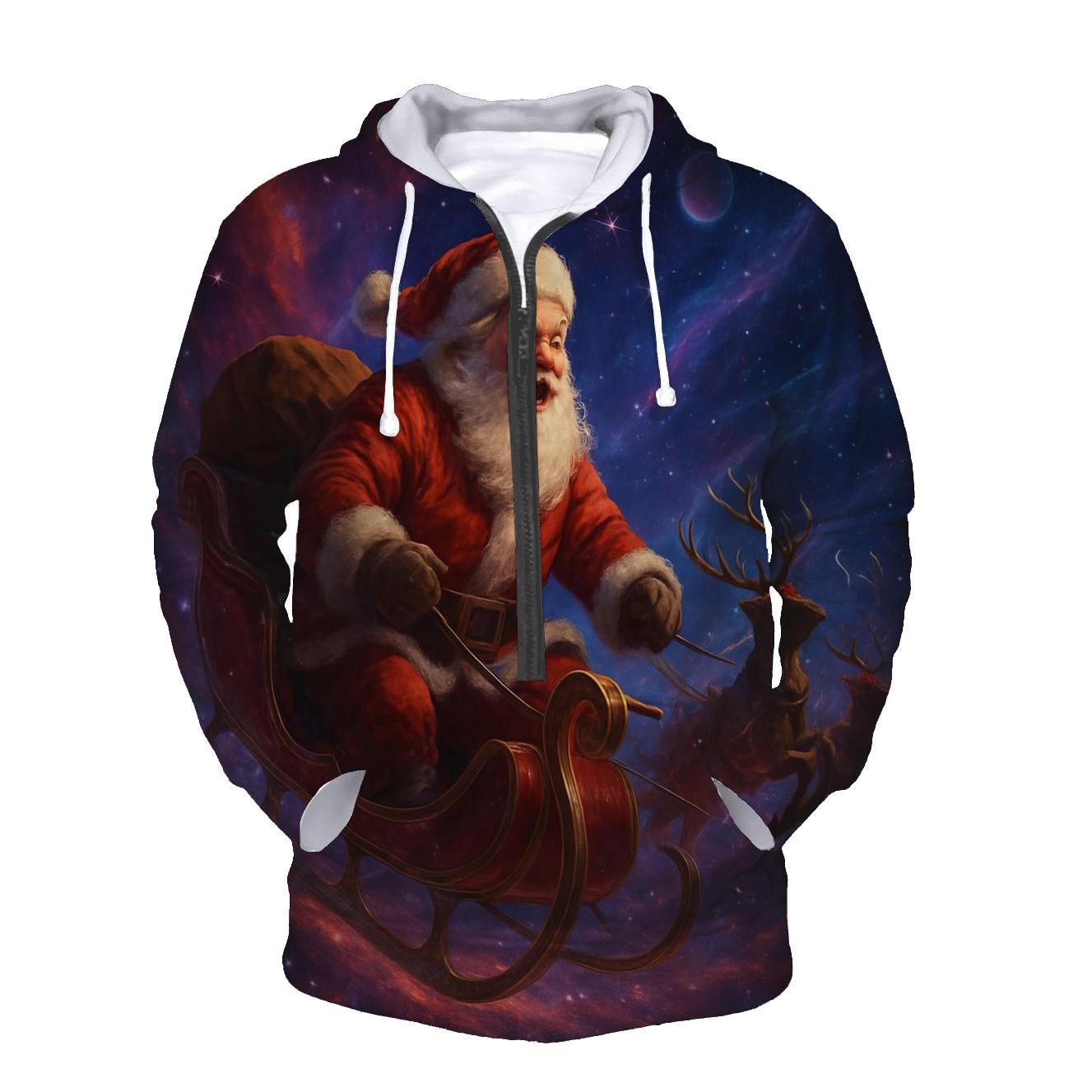 Santa Nebula Night Ride custom hoodies