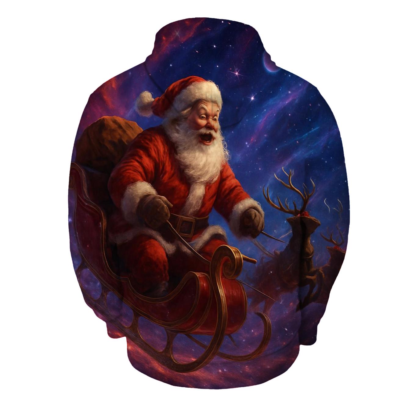 Santa Nebula Night Ride custom hoodies