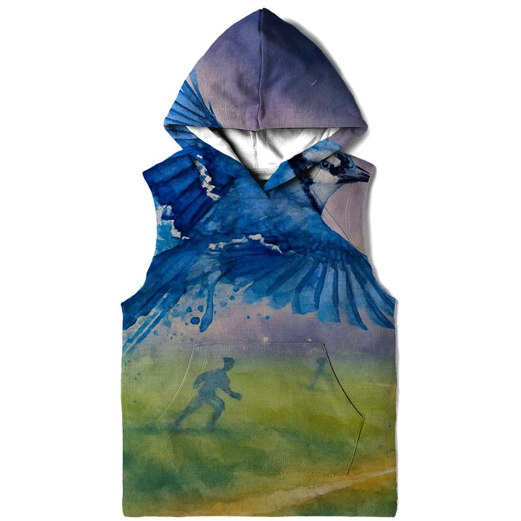 Twilight Glide Over Blue Jays Outfield heavyweight hoodies