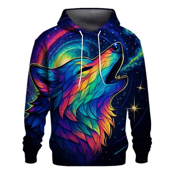 Celestial Echo Wolf heavyweight hoodies