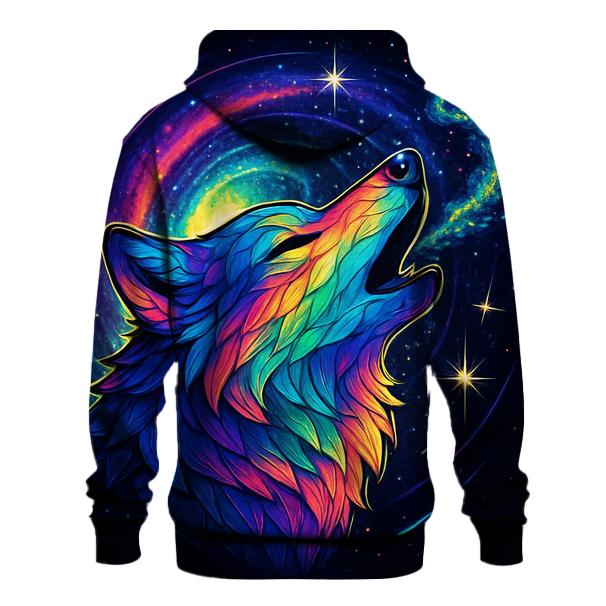 Celestial Echo Wolf heavyweight hoodies