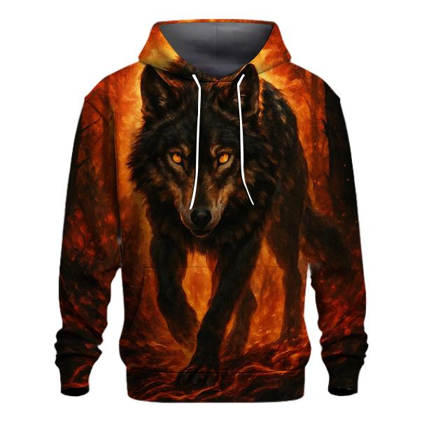 Primal Forest Ember Wolf premium hoodies