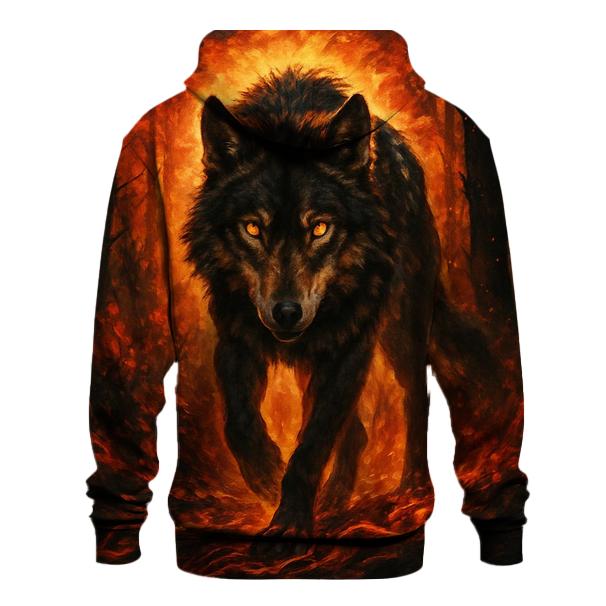 Primal Forest Ember Wolf premium hoodies