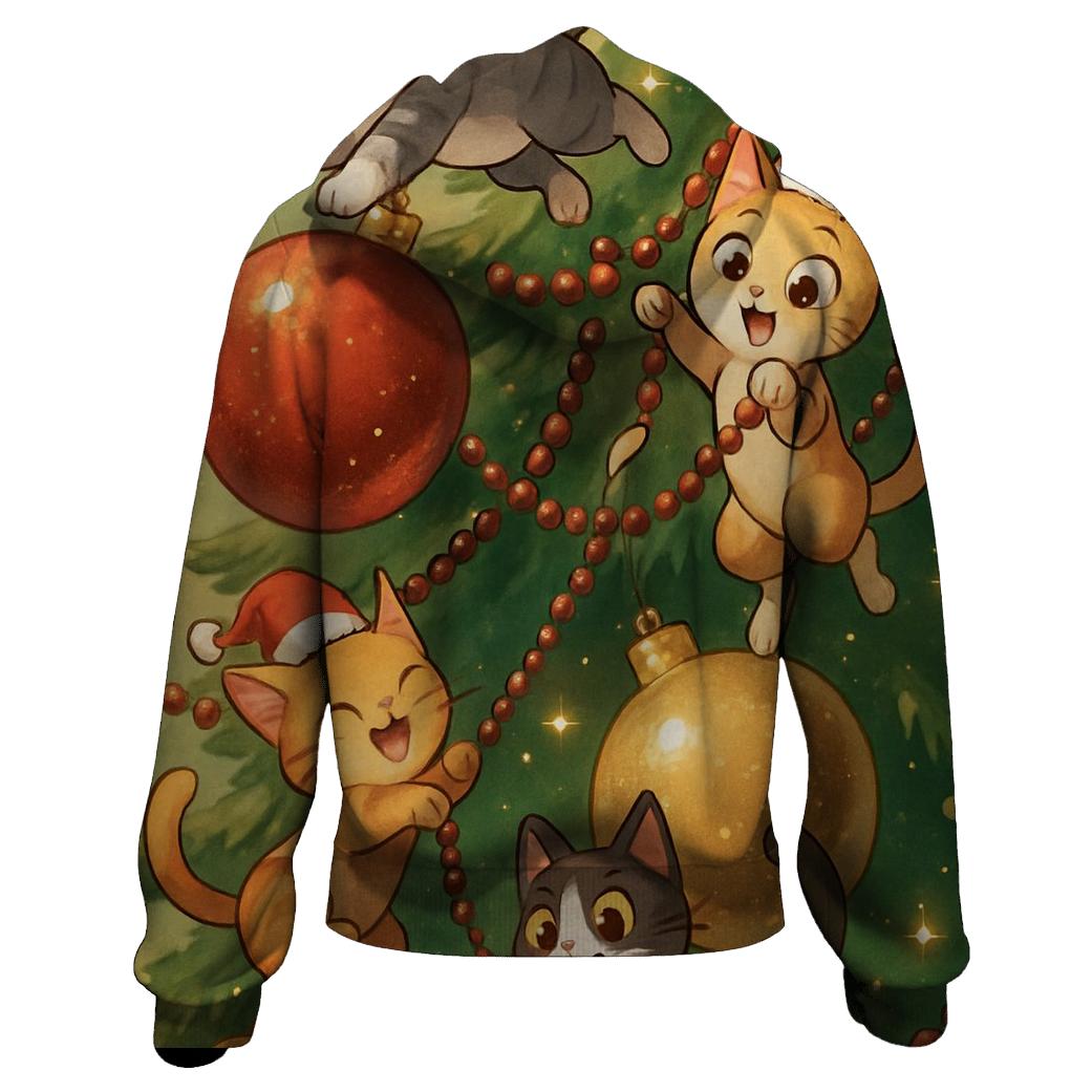 Christmas Cats Ornament Playground lightweight hoodies