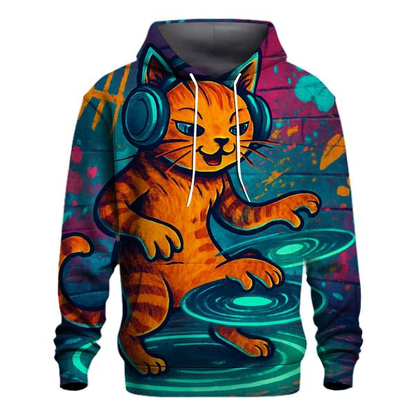 Graffiti Alley DJ Cat zip-up hoodies