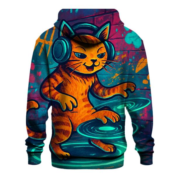 Graffiti Alley DJ Cat zip-up hoodies