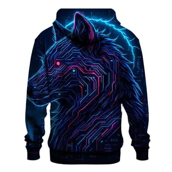 Neon Circuit Alpha graphic hoodies