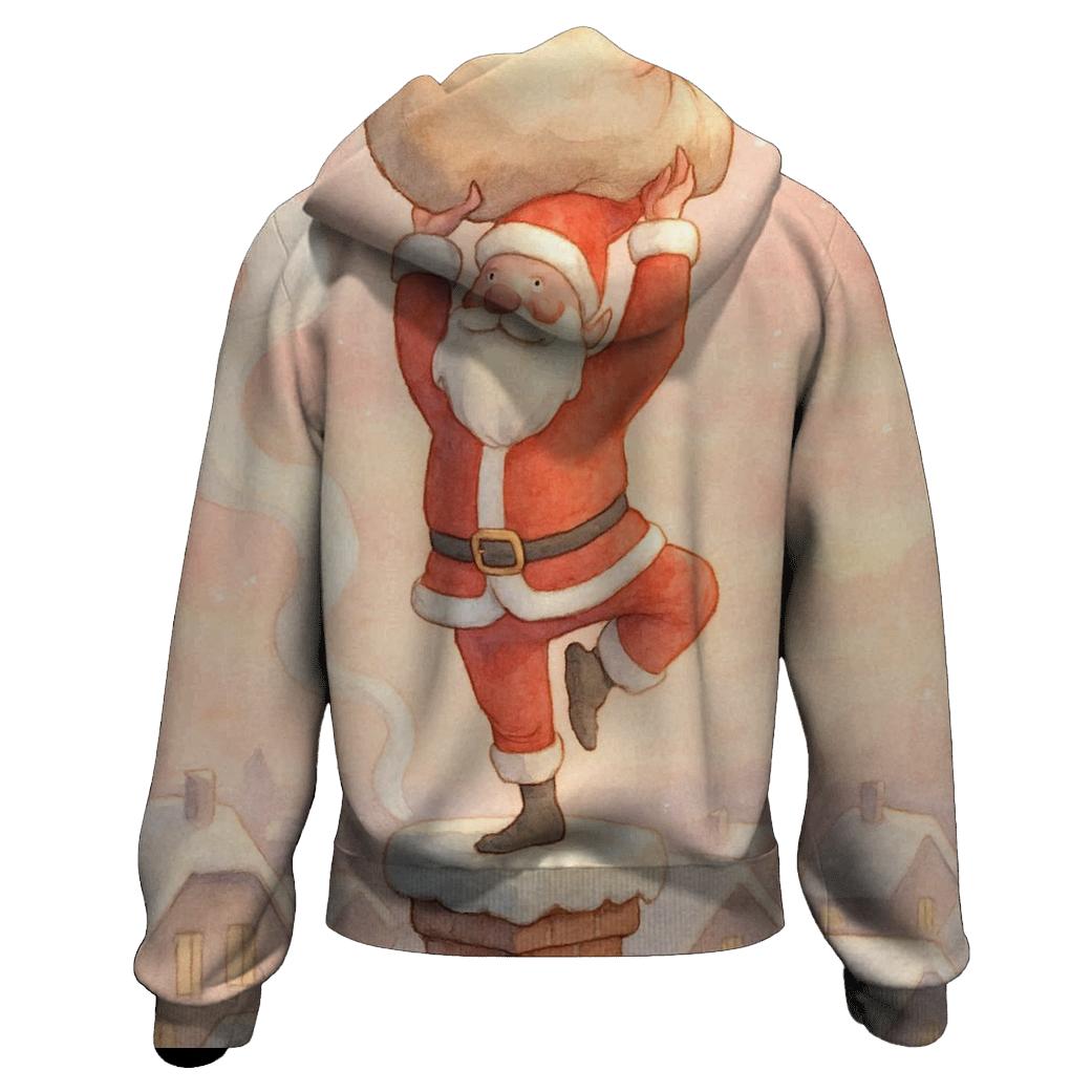 Santa Chimney Yoga Balance pullover hoodies