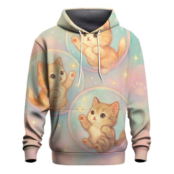 Pastel Dream Bubble Kittens lightweight hoodies