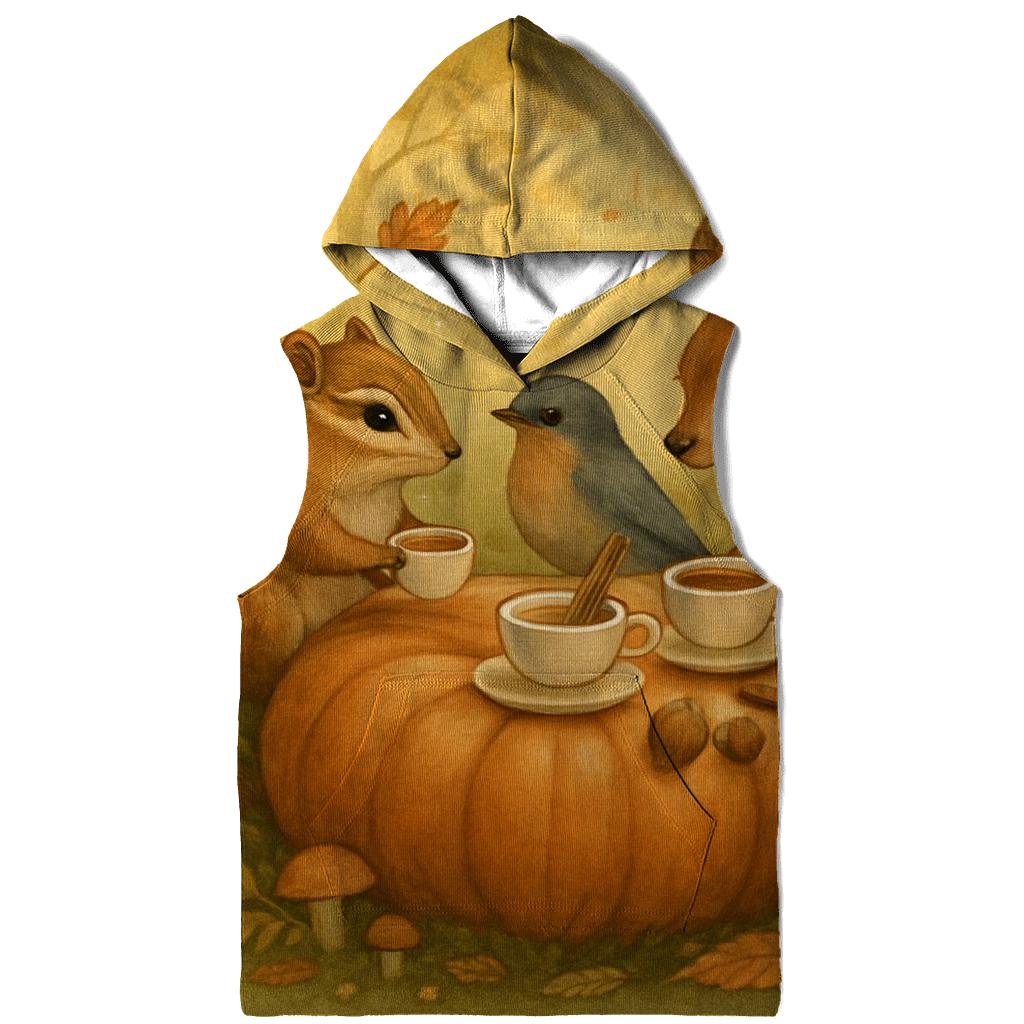 Pumpkin Spice Forest Tea Party heavyweight hoodies