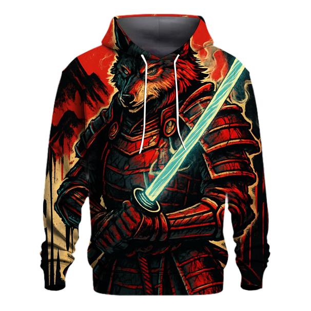 Shadow Samurai Wolf designer hoodies