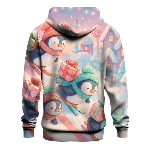 North Pole Penguin Ski Parade zip-up hoodies