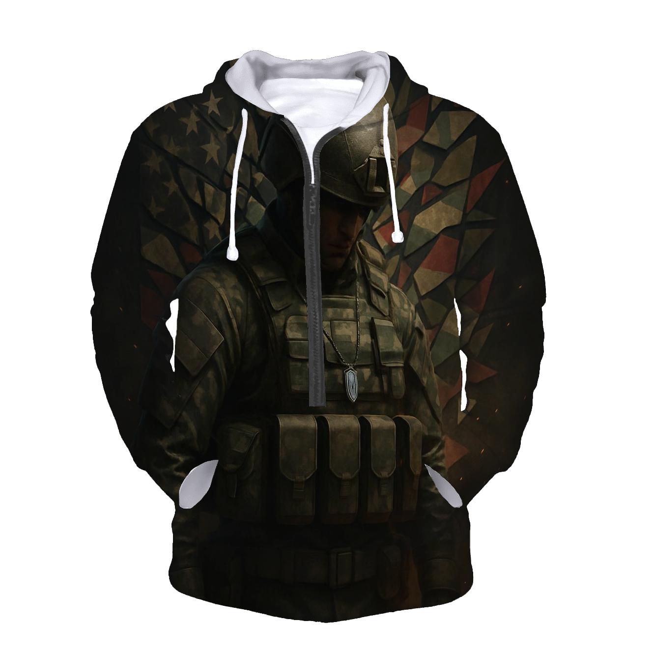 Steel Resolve Camouflage Banner hoodie styles