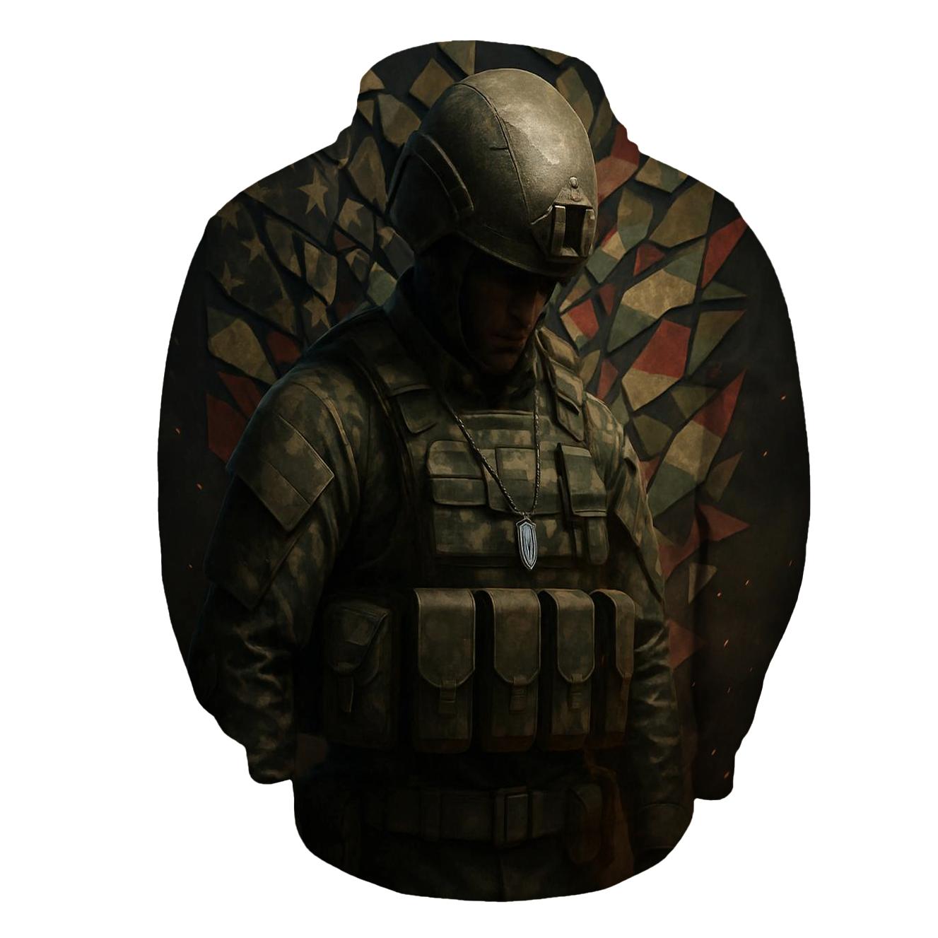 Steel Resolve Camouflage Banner hoodie styles