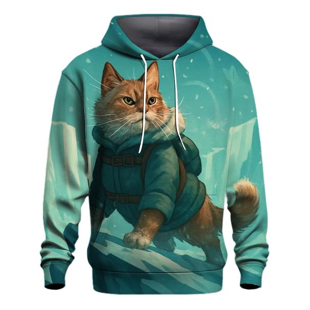 Frostbound Arctic Explorer Cat hoodie designs