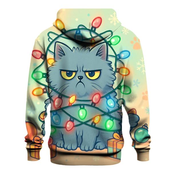 Grumpy Cat Tangled In Christmas Lights hoodie styles