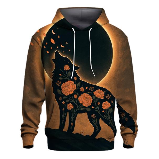 Floral Eclipse Lone Wolf hoodie designs
