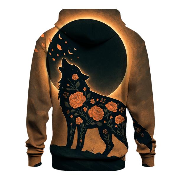 Floral Eclipse Lone Wolf hoodie designs