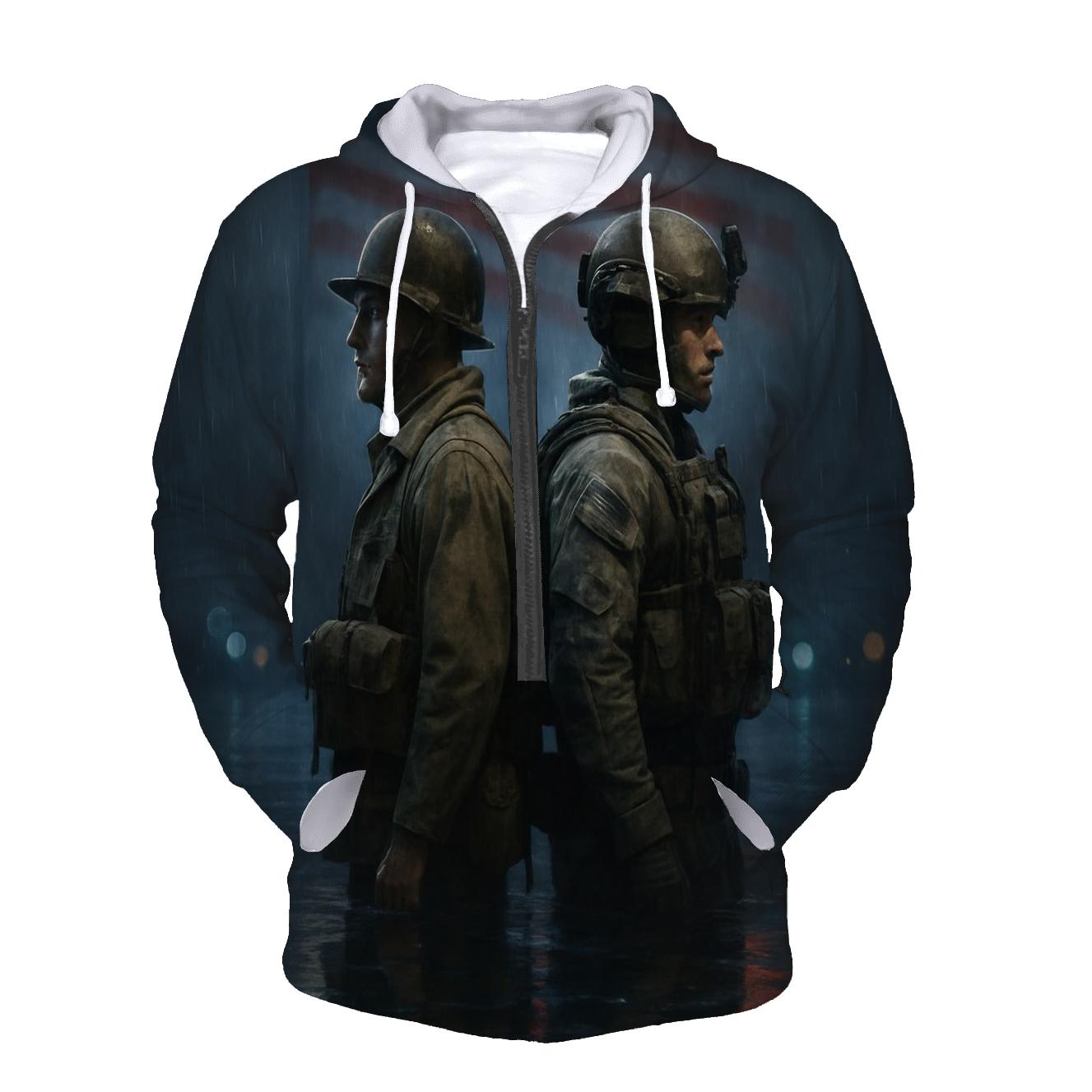 Brothers In Arms Flag Reflection heavyweight hoodies