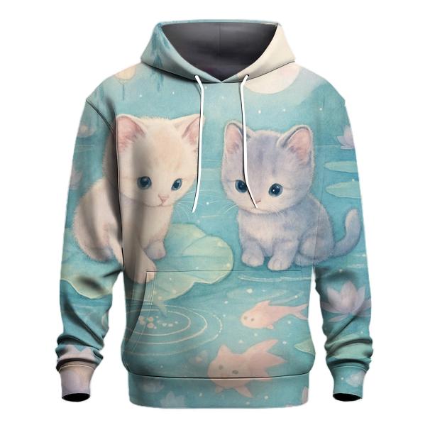 Lotus Pond Moon Whisper Kittens designer hoodies