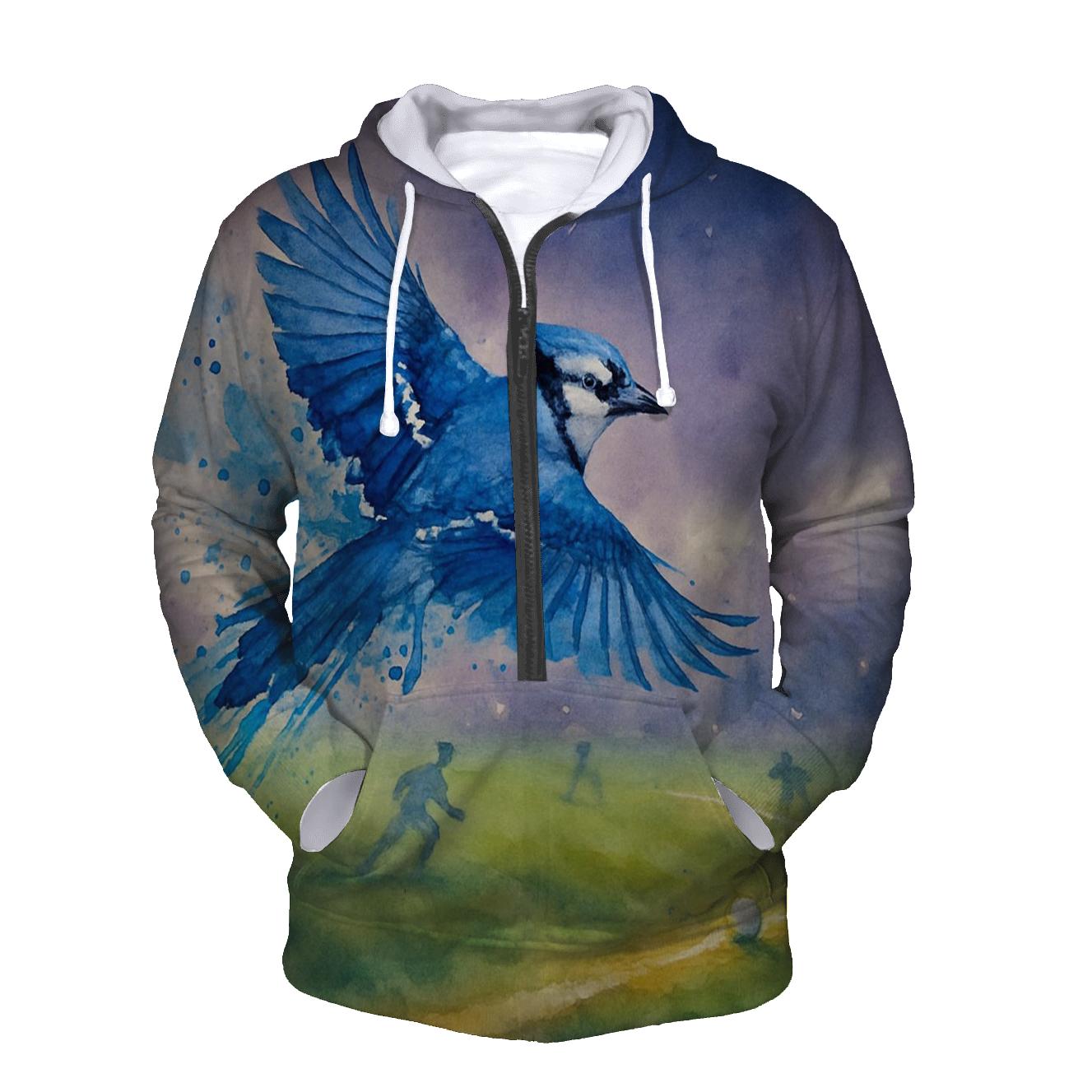 Twilight Glide Over Blue Jays Outfield hoodies fashion