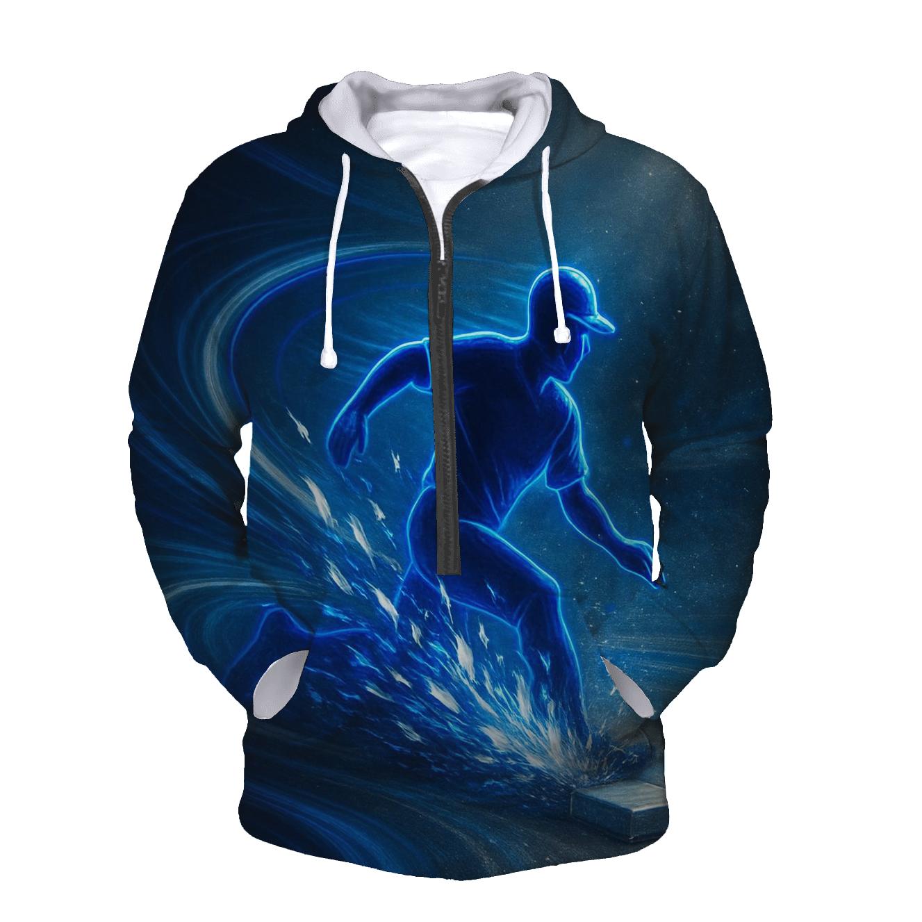 Feather Storm On The Blue Jays Basepaths graphic hoodies