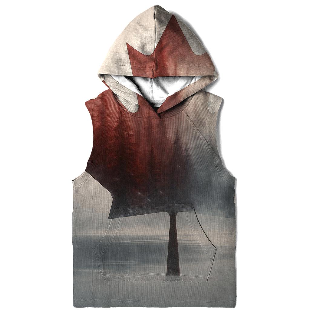 Canadian Flag Forest Double Exposure hoodie designs