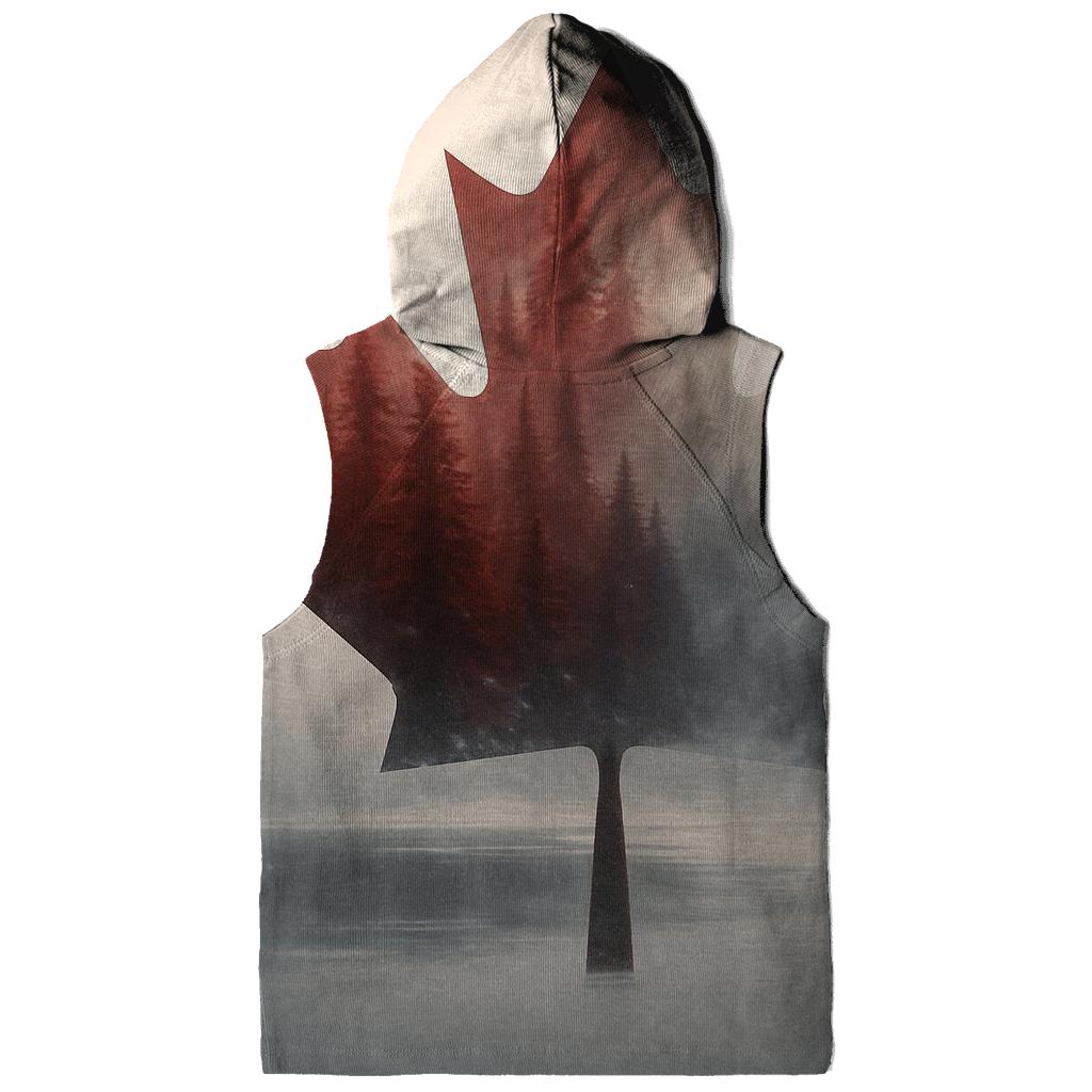 Canadian Flag Forest Double Exposure hoodie designs