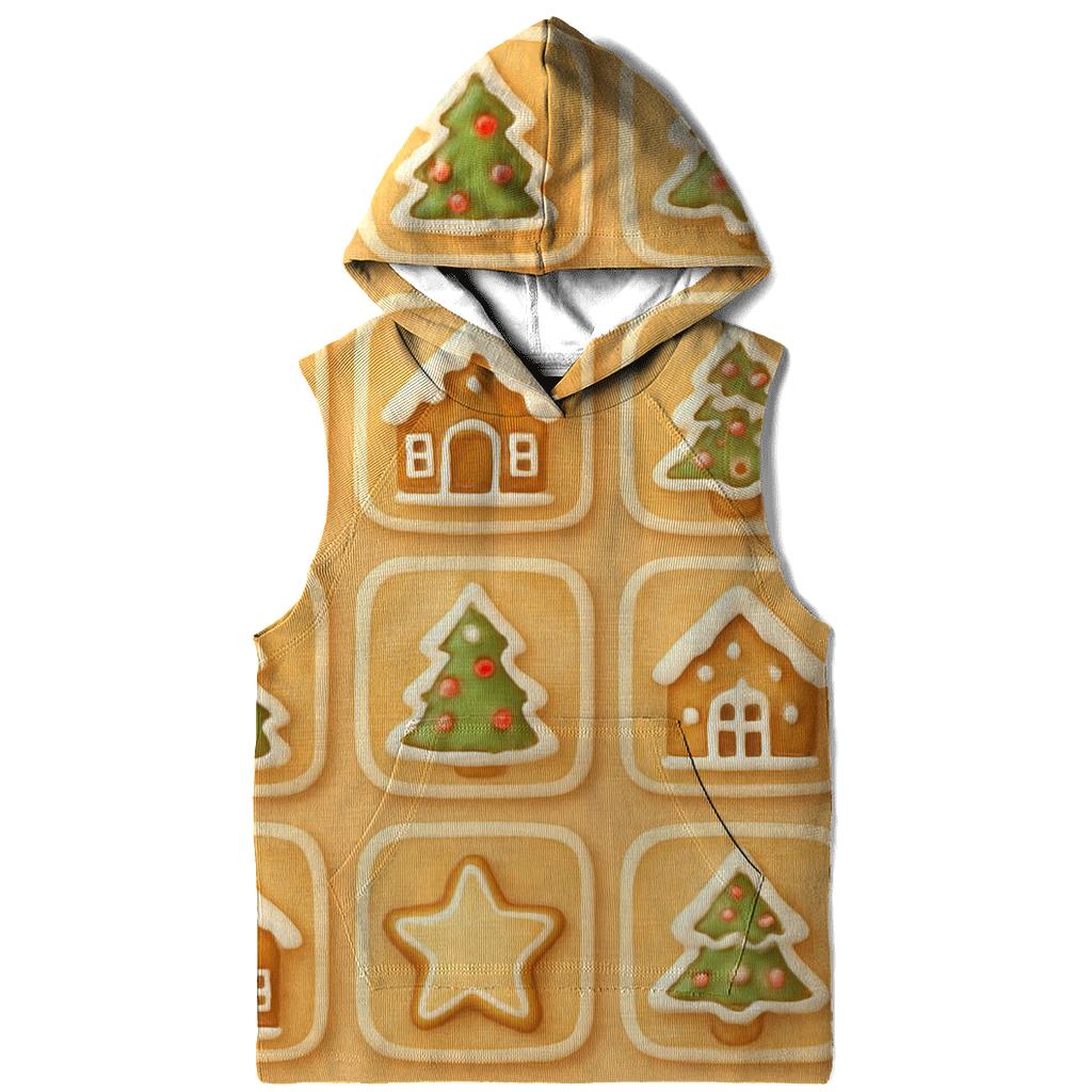 Gingerbread Village Tiles On Warm Beige hoodie designs