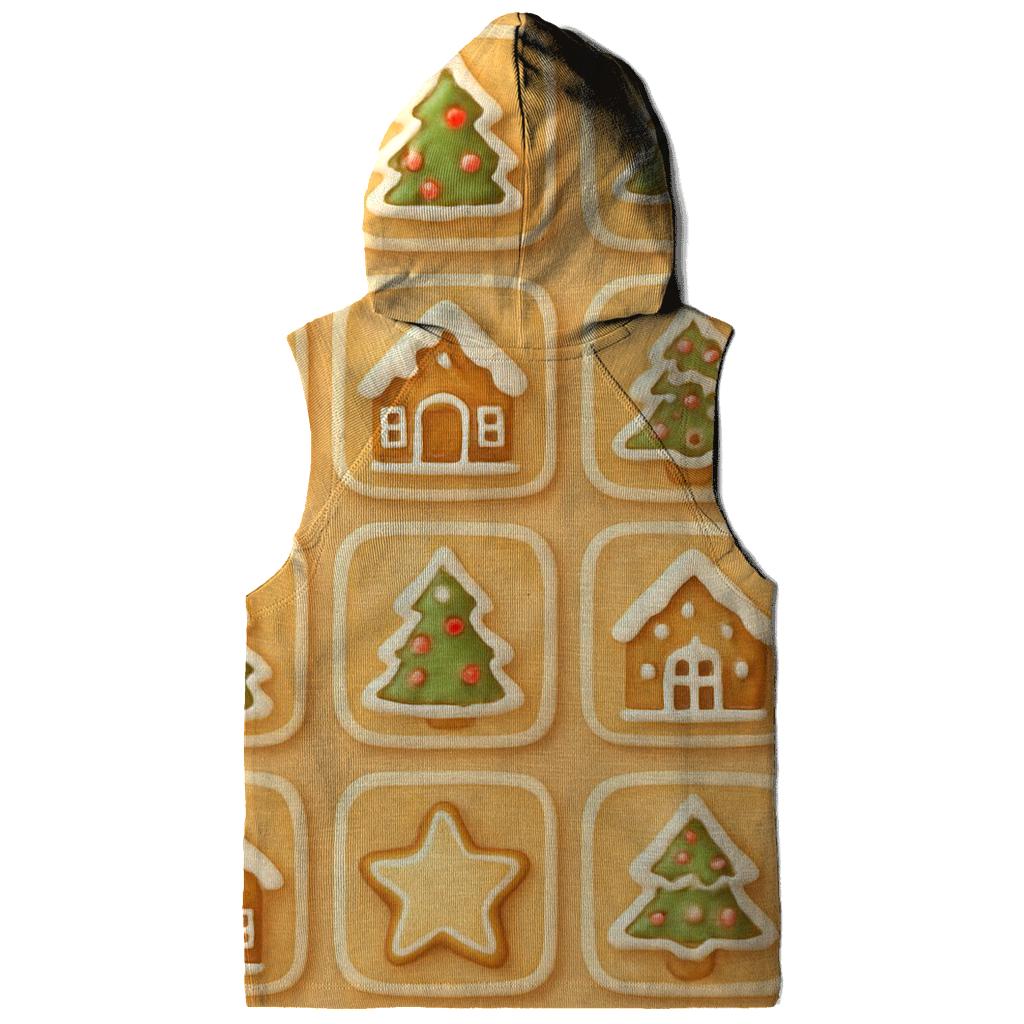 Gingerbread Village Tiles On Warm Beige hoodie designs